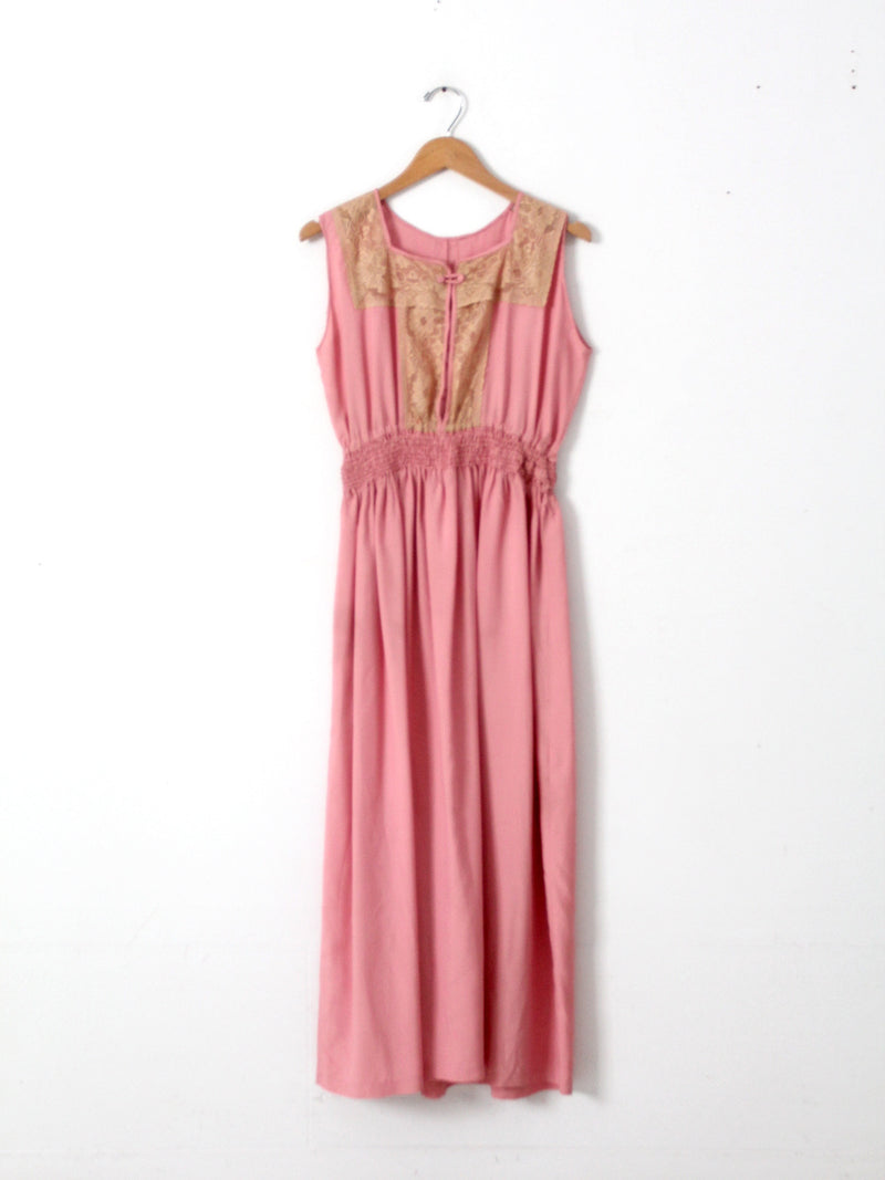 vintage 70s pink dress