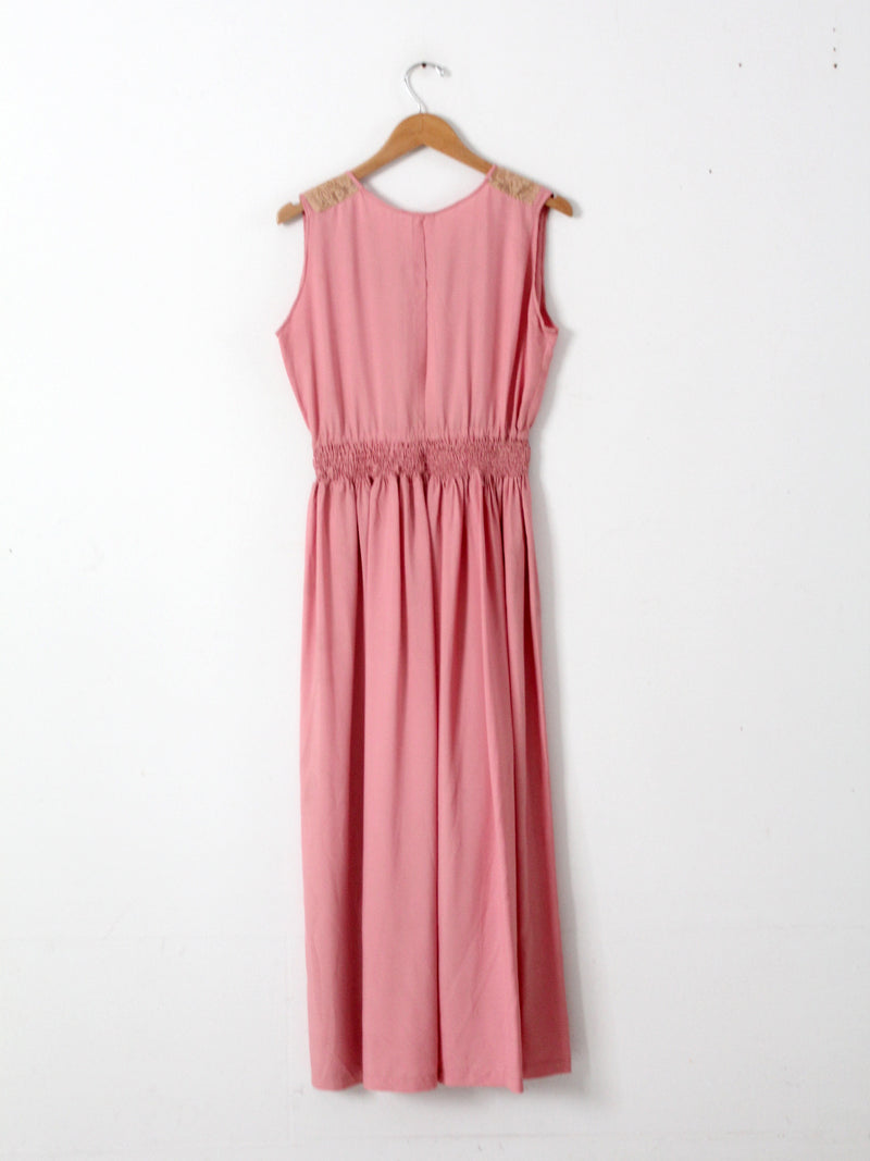 vintage 70s pink dress
