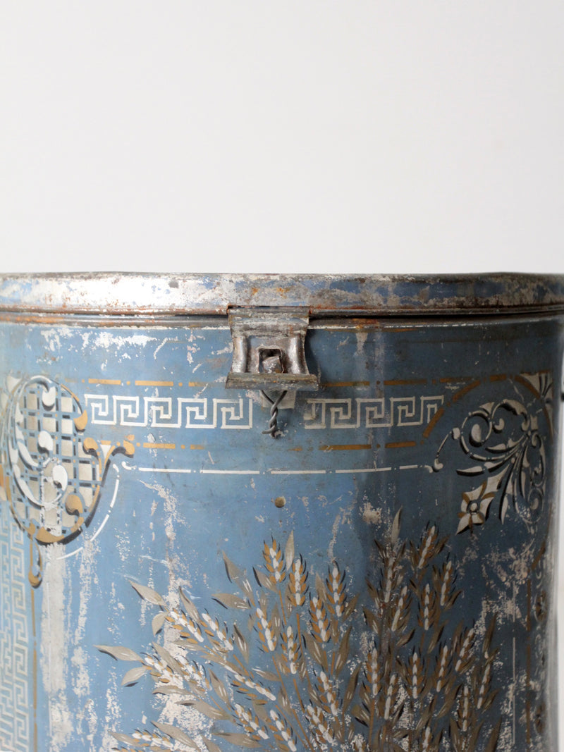 antique metal flour bin