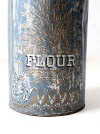 antique metal flour bin