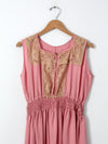 vintage 70s pink dress