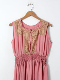 vintage 70s pink dress