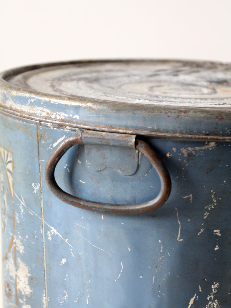 antique metal flour bin