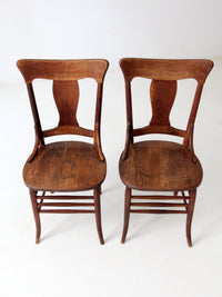 antique dining chairs pair