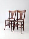 antique dining chairs pair