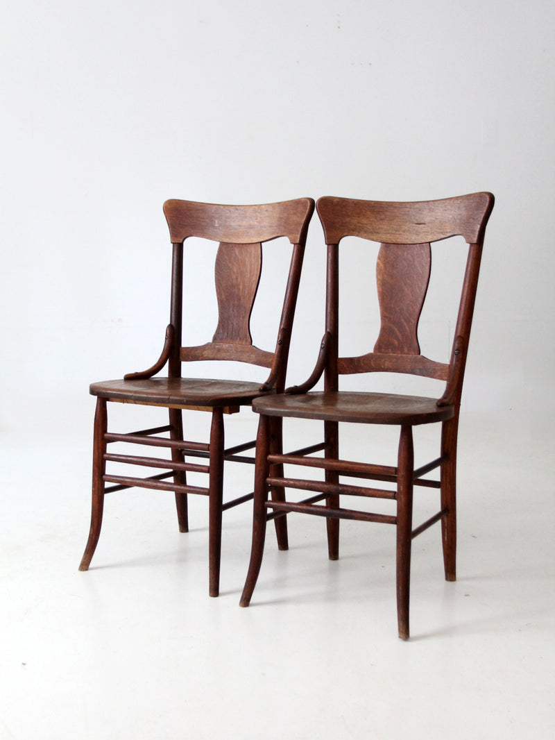 antique dining chairs pair