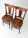 antique dining chairs pair