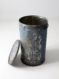 antique metal flour bin