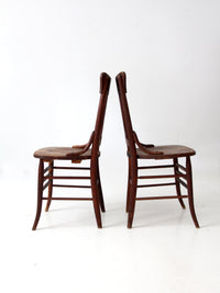 antique dining chairs pair