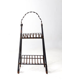 vintage wrought iron rack