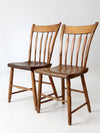 antique farmhouse dining chairs pair