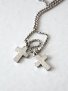 vintage rhinestone cross pendant necklace