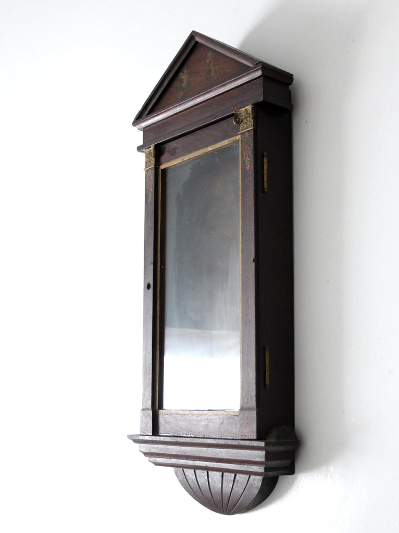 antique wood wall cabinet