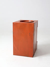 antique hand painted Oolong tea bin