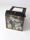 antique hand painted tea bin