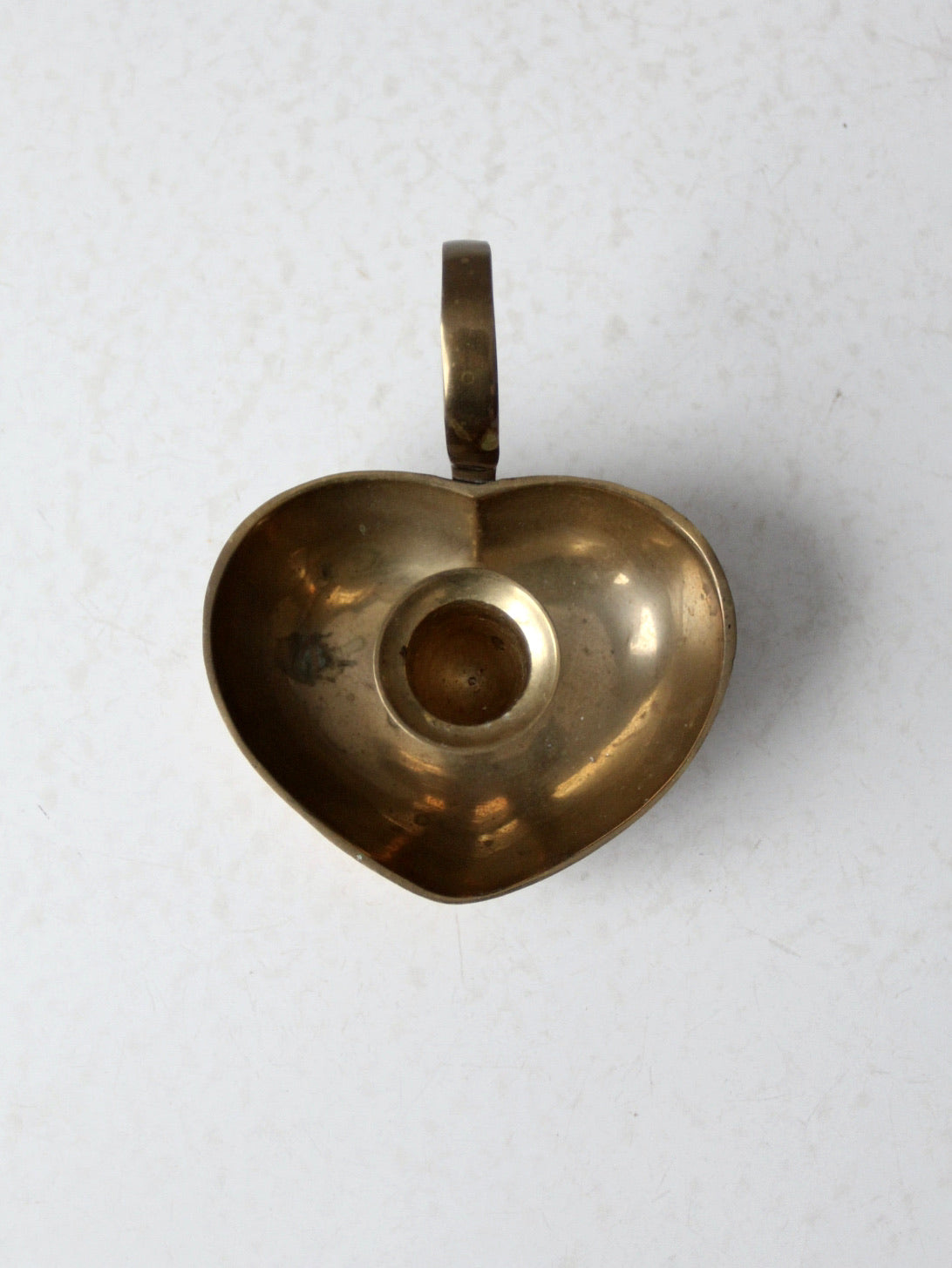 vintage brass heart chamberstick