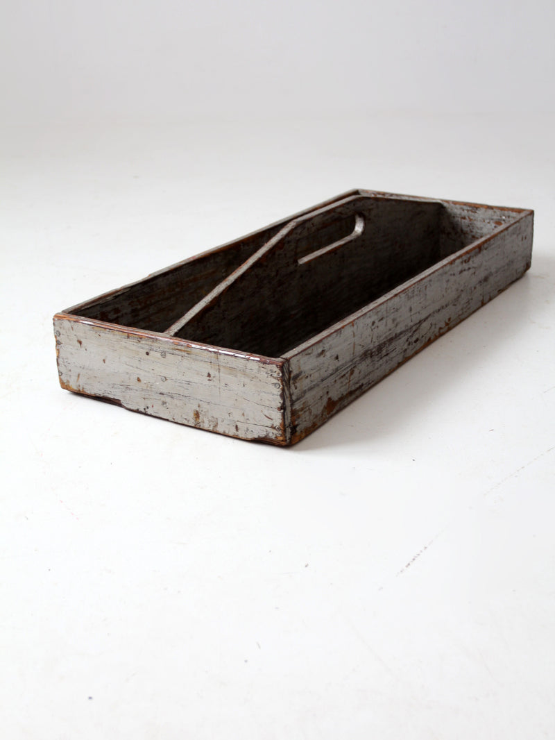 vintage wooden tool box trug