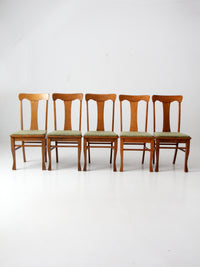 mid century fiddle back dining chairs set 5