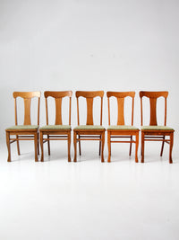 mid century fiddle back dining chairs set 5