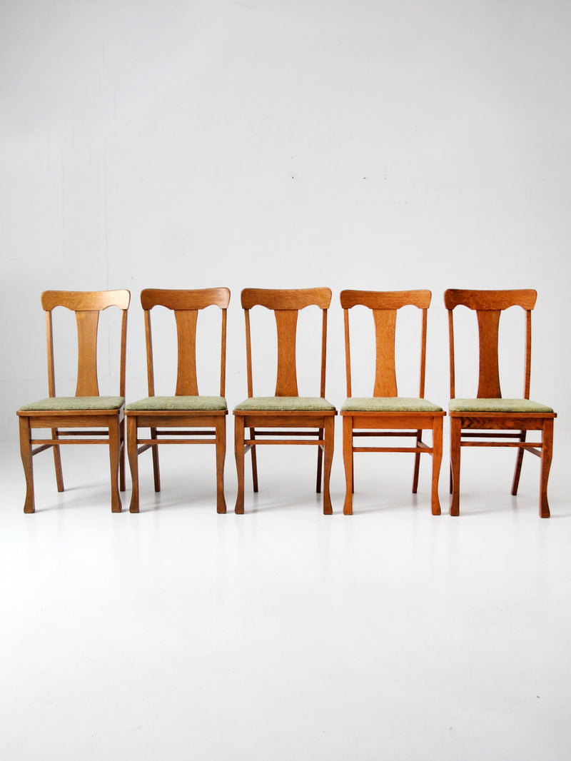 mid century fiddle back dining chairs set 5