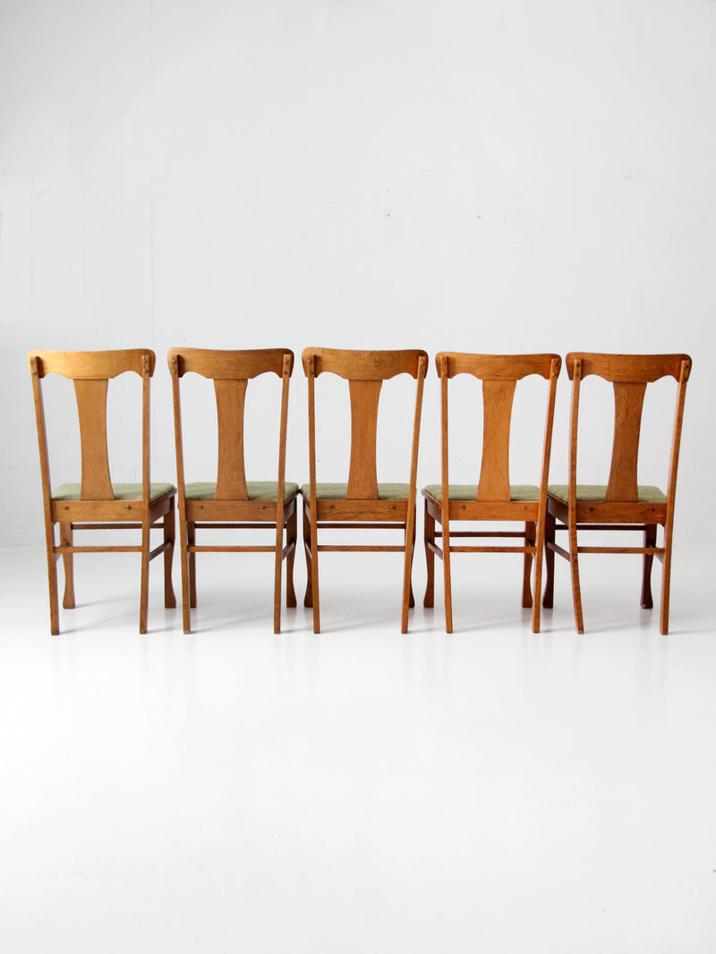 mid century fiddle back dining chairs set 5