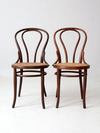 antique Jacob & Josef Kohn bentwood chairs pair