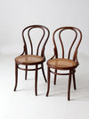 antique Jacob & Josef Kohn bentwood chairs pair