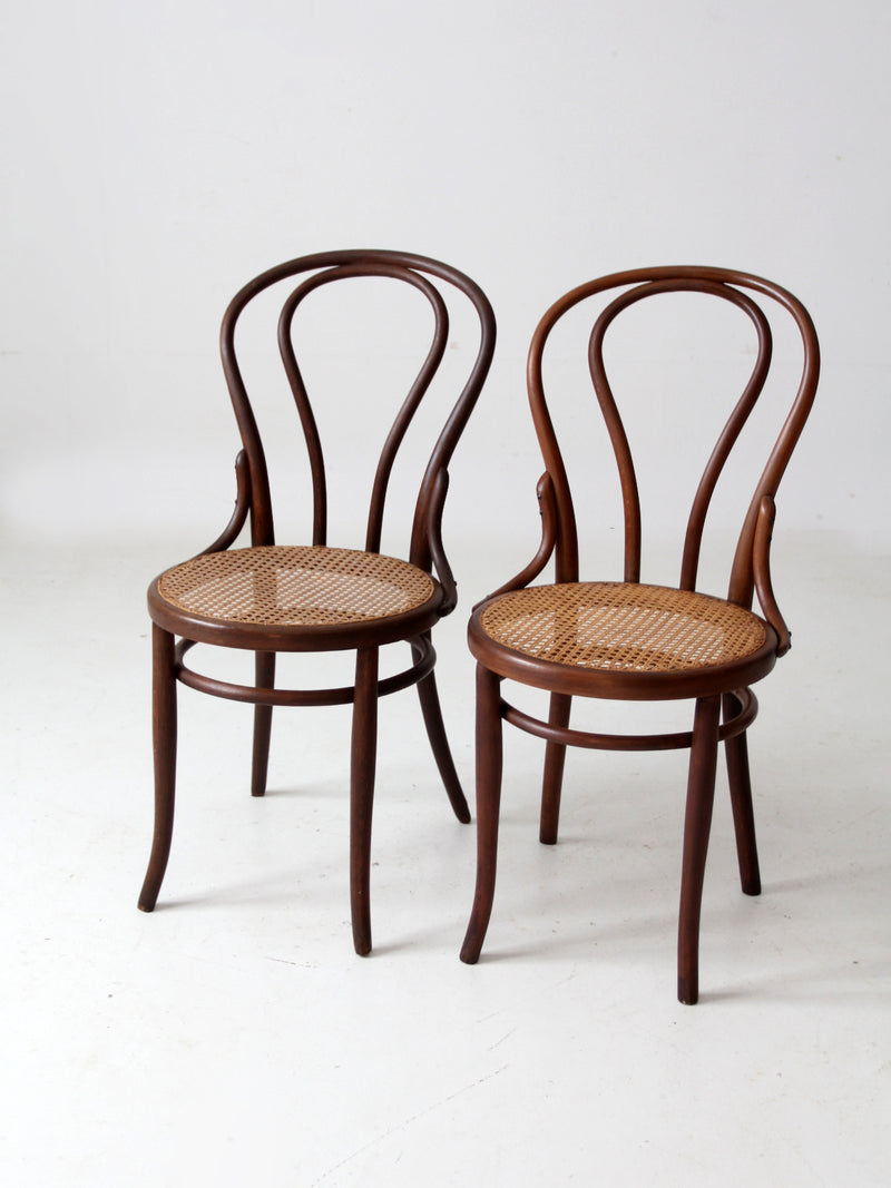 antique Jacob & Josef Kohn bentwood chairs pair