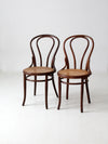 antique Jacob & Josef Kohn bentwood chairs pair