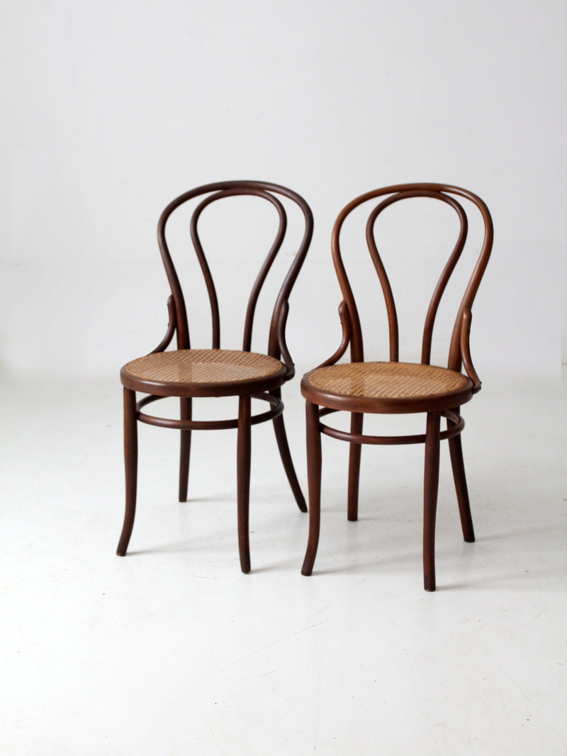 antique Jacob & Josef Kohn bentwood chairs pair