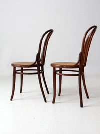 antique Jacob & Josef Kohn bentwood chairs pair