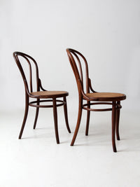 antique Jacob & Josef Kohn bentwood chairs pair