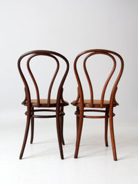 antique Jacob & Josef Kohn bentwood chairs pair