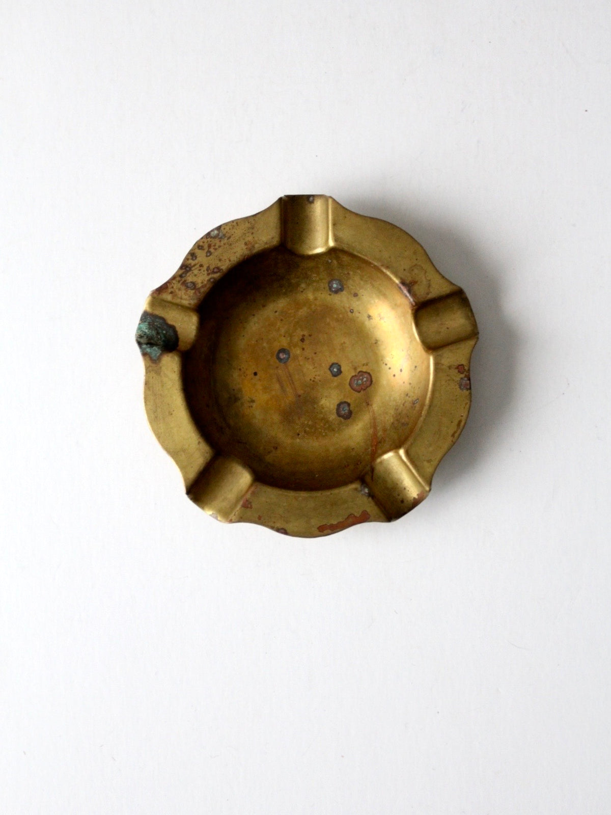 antique brass ashtray