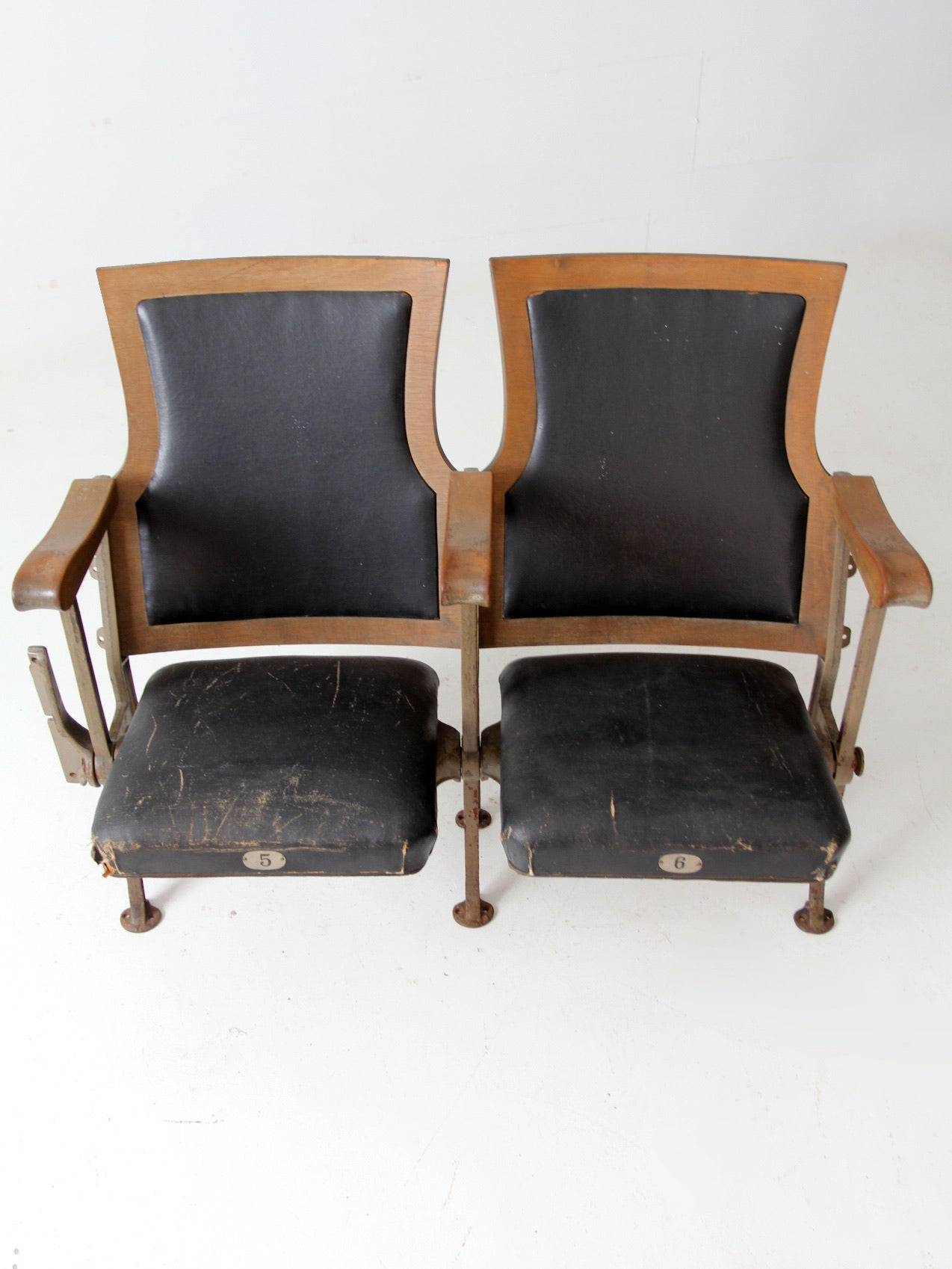 antique theatre seats pair