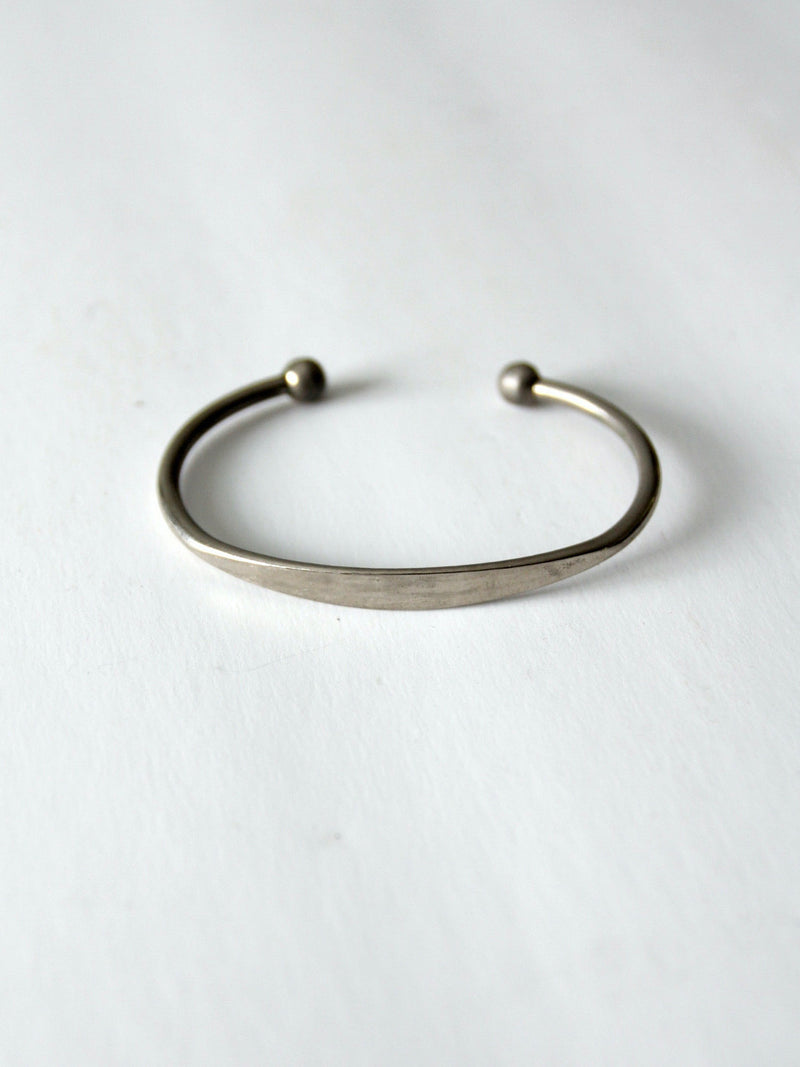 vintage silver tone cuff bracelet