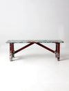 antique primitive painted bench