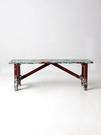 antique primitive painted bench