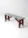 antique primitive painted bench