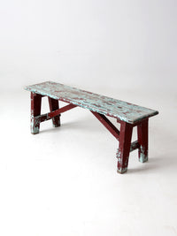 antique primitive painted bench