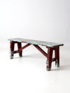 antique primitive painted bench