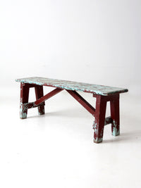 antique primitive painted bench