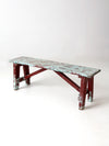 antique primitive painted bench