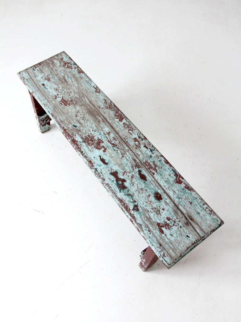 antique primitive painted bench