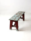 antique primitive painted bench