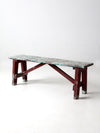 antique primitive painted bench