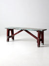 antique primitive painted bench