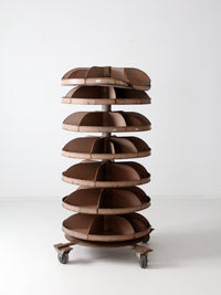vintage industrial carousel rack