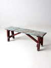 antique primitive painted bench