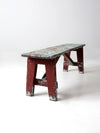 antique primitive painted bench